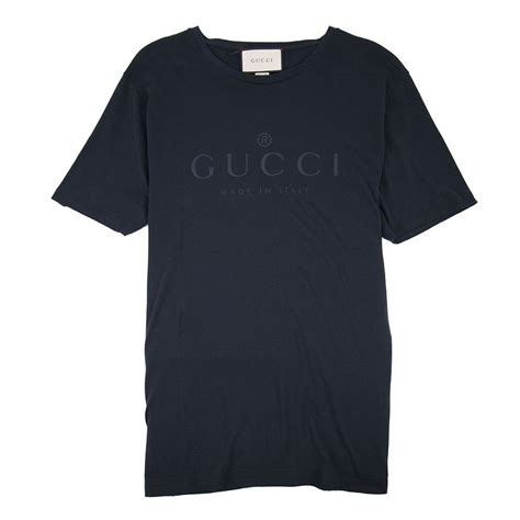 gucci blue dress shirt|navy blue gucci t shirt.